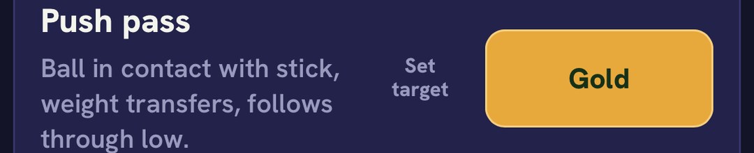 A skill with its coaching point and tier